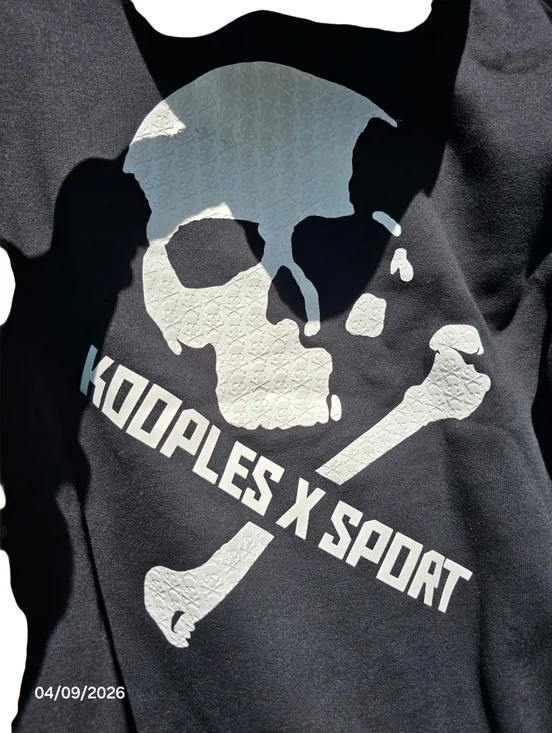 *NWT* The KOOPLES Sport Men's Skullhead Motif On Black Hoodie - Men's Size S - Picture 2 of 9